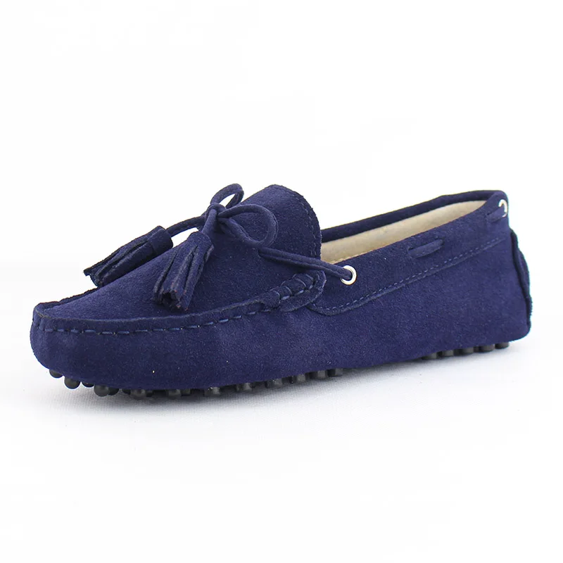 Navy Blue Новинка; модная женская обувь на плоской подошве из натуральной кожи; женские лоферы без застежки; женская повседневная обувь; Мягкие Мокасины на плоской подошве; женская обувь - Цвет: Navy Blue