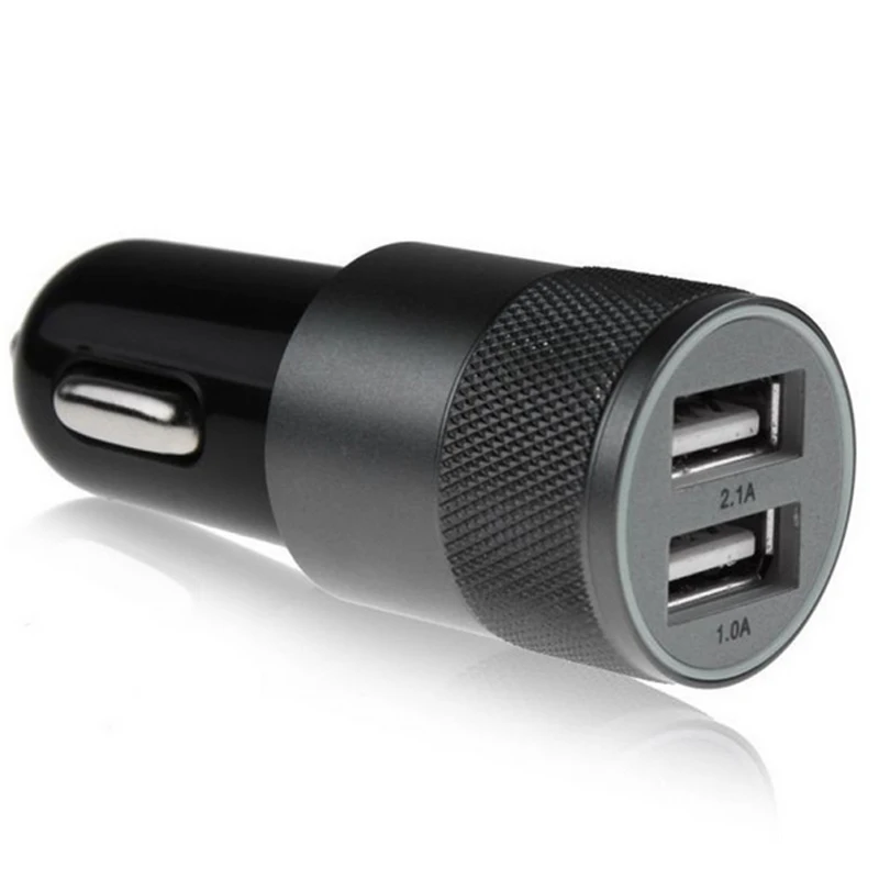 GEUMXL 12V 2.1A 1A алюминиевый 2 USB порта Автомобильное зарядное устройство для iPhone 5 6 plus