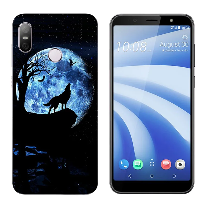 6.0&quot for HTC U12 life Soft Silicone Cases Expression Printing Back Cover Funda Luxury TPU Protection Shell |