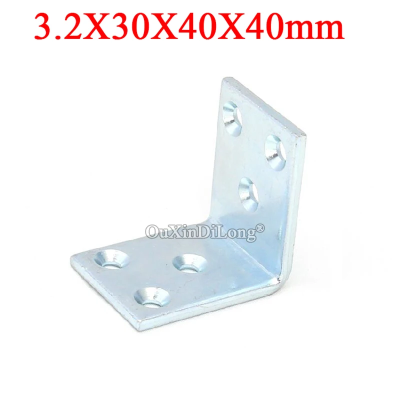 

BRAND NEW 32PCS Metal Angle Corner Braces L Shape Furniture Connecting Fittings Frame Board Shelf Support Bracket 3.2X30X40X40mm