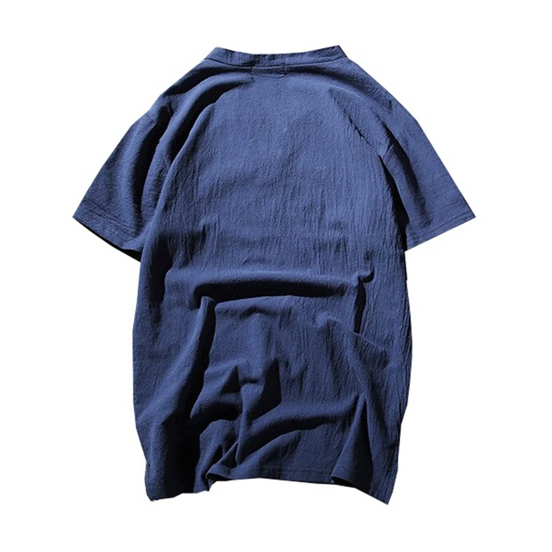 MFERLIER размера плюс большие 7XL 8XL 9XL мужские хлопковые льняные футболки летняя