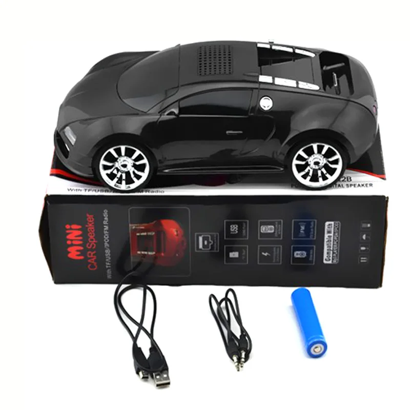 Портативный автомобиля Форма колонки FM радио USB TF карты плеера детей Подарки