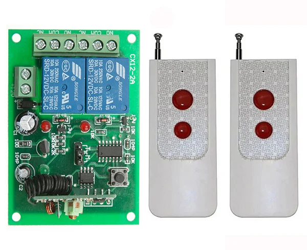 DC12V 2CH 1000 м беспроводной Радиочастотный пульт дистанционного управления
