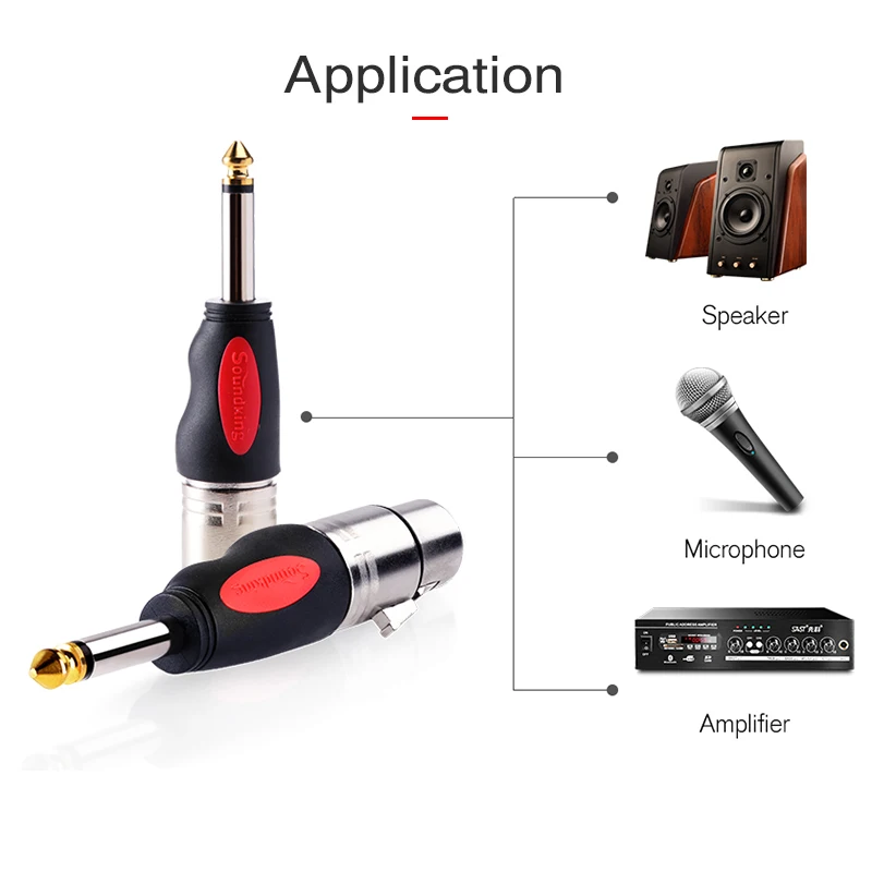 Soundking XLR гнездовой до 6 35 мм разъем свинцовый адаптер микрофон ЛИДЕР 3pin Женский
