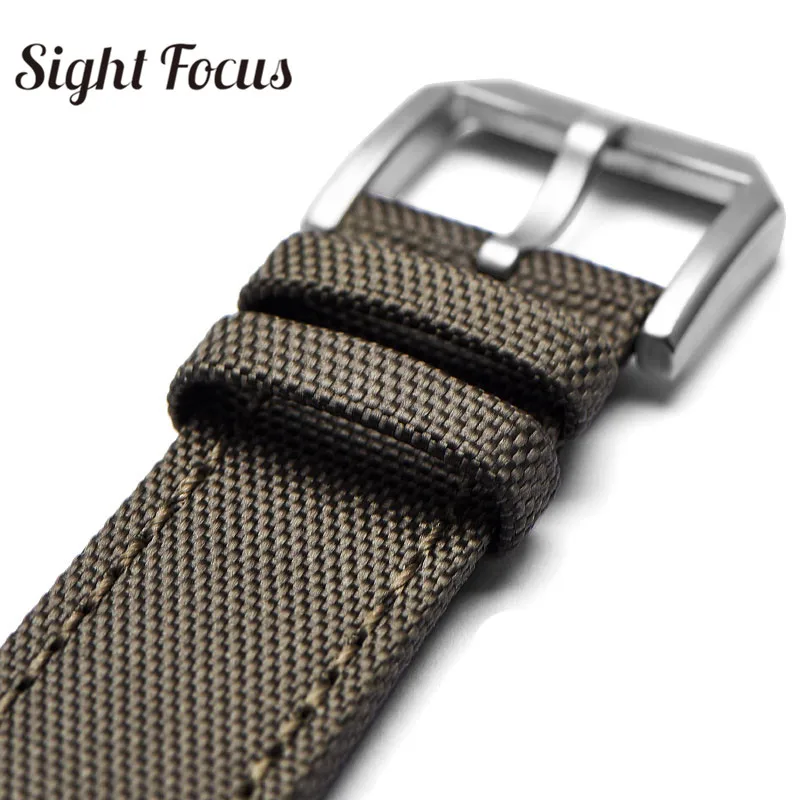 20mm 21mm 22mm Nylon Watch Band for IWC Pilot Spitfire Timezone Top Gun Strap Green Black Belts for Mido Longines Spirit Strap