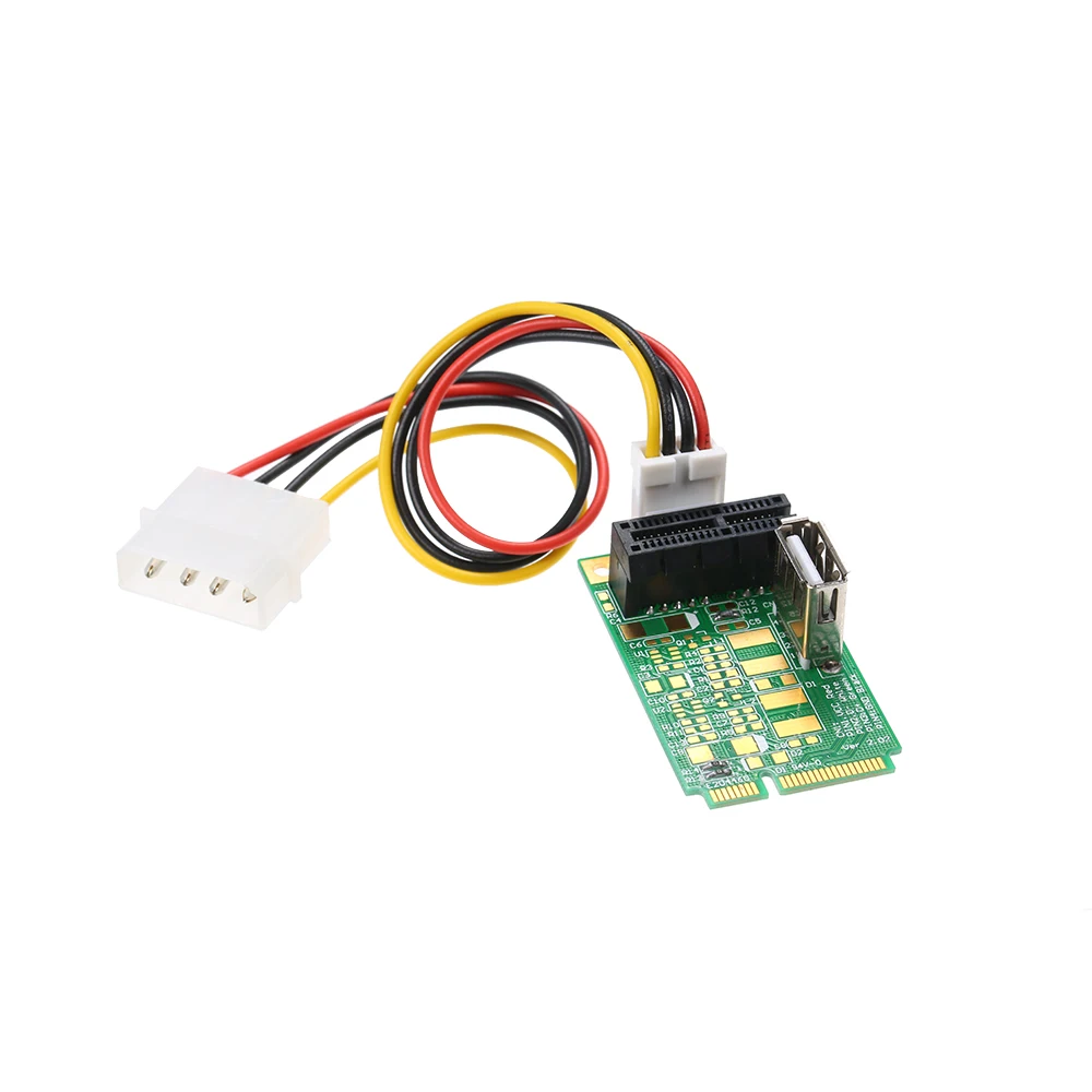 Переходник Mini PCIe в PCI Express 4x 8x 16x адаптер для переходных карт с 4 контактным кабелем