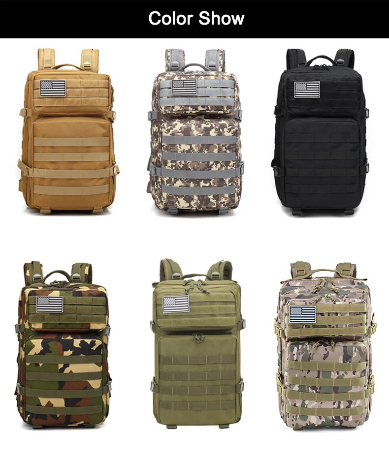 PureLeisure 45L водонепроницаемый рыболовный рюкзак Открытый Molle Camo Тактический охотничий альпинистский военный армейский рюкзак сумки
