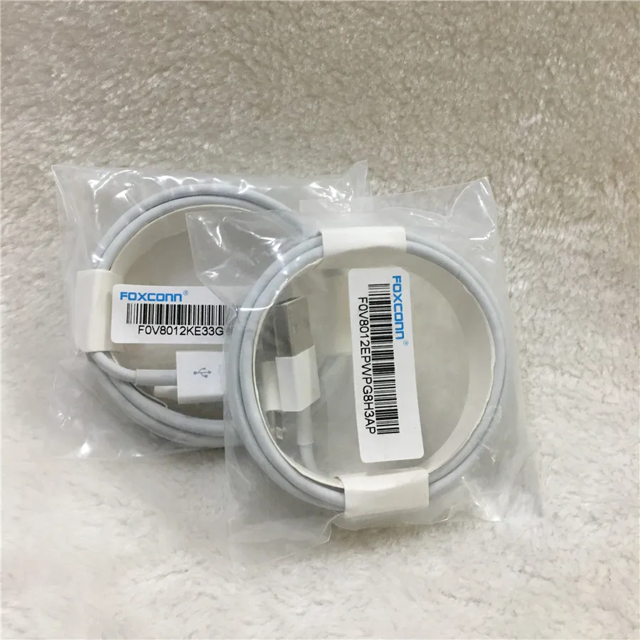 50 шт./лот оригинальный 2 м/6 футов E75 чип OD 3 0 мм 100% данных USB кабель для Foxconn 5s 6 6s 7 7plus 8