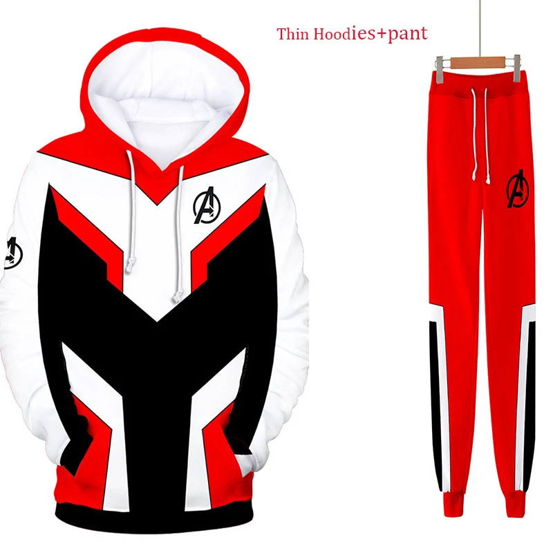 Костюм для косплея взрослого Avengers Endgame Hoodie Coat Pant Quantum Realm Superhero Suit Advaced Tech Tony Stark.