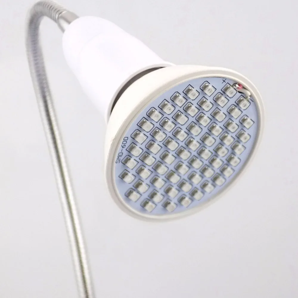 60 led светильник для выращивания растений, лампа 5 Вт E27, светильник для выращивания s, зажим для лампы, держатель для гидропоники, Цветение цветов, растение, для помещений, зеленый дом