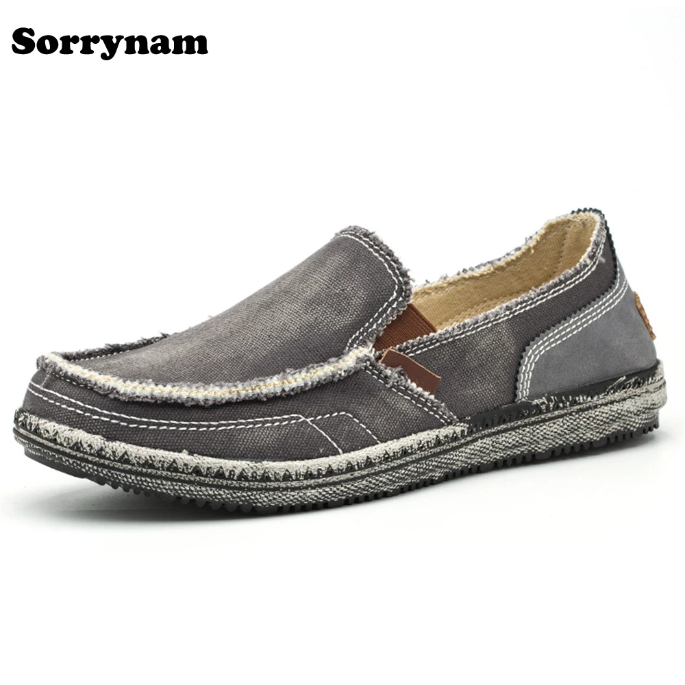 Canvas Loafers Men Breathable Casual Shoes Soft Comfortable Outdoor Flat Lazy for Male Chaussure Homme Sorrynam | Обувь