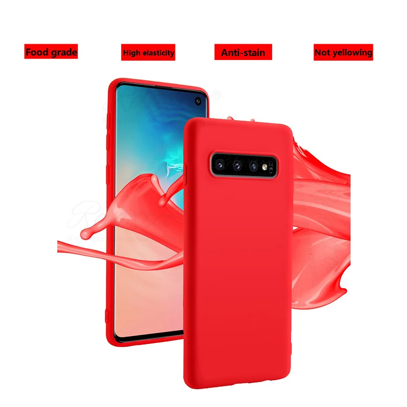 Противоударный силиконовый чехол для samsung galaxy S10 Plus S10e жидкостный Мягкий S 10 s10 e |
