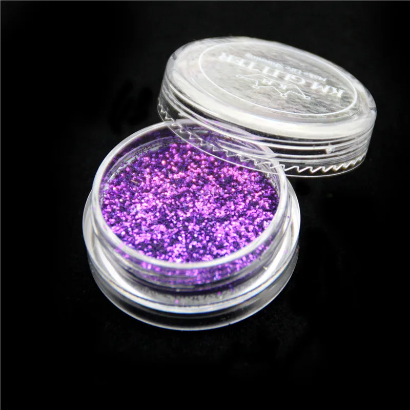 DK.Purple Новинка, 1 г/бутылка, цветной металлический блеск для ногтей, порошок, пыль, макияж для женщин, косметика, красота, тело, лицо, дизайн ногтей, украшение - Цвет: DK.Purple