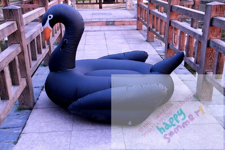 Гигантский надувной Черный лебедь водный плавательный бассейн поплавок 190 см