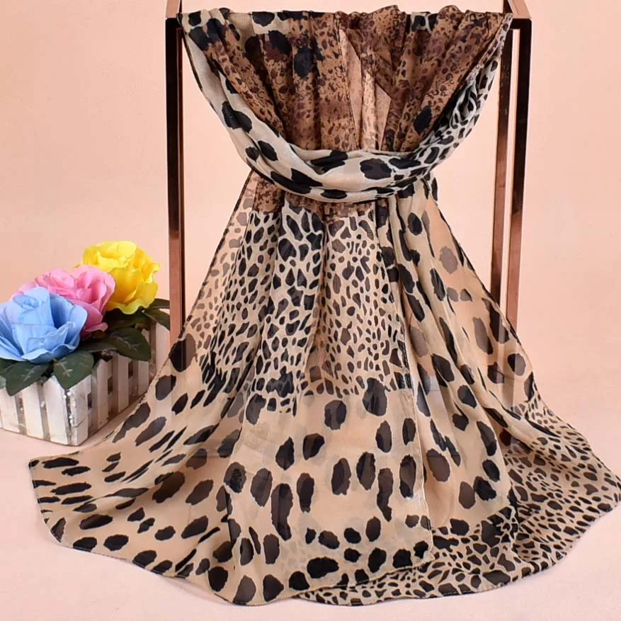 Шарф женский большой леопардовой расцветки|Женские шарфы| |