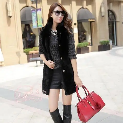 Новинка 2019 зимняя женская куртка из искусственного меха жилет меховые жилетки