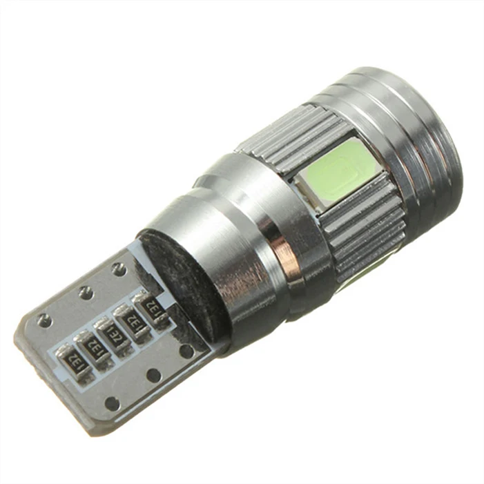 1Pcs Auto Canbus T10 5630 6 SMD White Crystal Blue Red Pink W5W 12V Car side wedge 5730 LED Error Free License plate lamp bulb. |