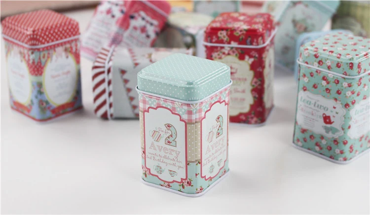 24 шт./лот винтажная коробка для цветочной помады маленькая жестяная деликатный