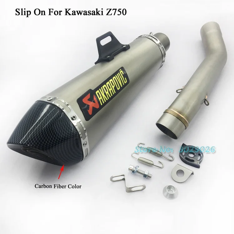 Слипоны ZX6R ZX10R Z750 Z800 для Kawasaki ZX-6R ZX-10R z750 z800 выхлопной глушитель с разъемом среднего звена трубы адаптер - Цвет: Белый