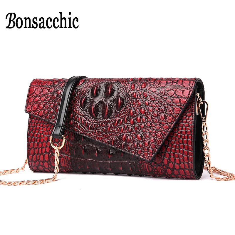 Bonsacchic Лето женский клатч кошелек красные ручные сумки для женщин 2019 роскошные