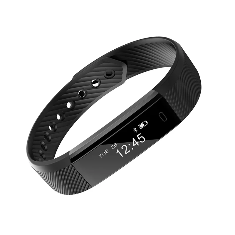 Черный Smart Watches Woman Reloj Digital Wristband Fitness Tracker Sport Pedometer Women Smart Bracelet Men Smartband for IOS Android - Цвет: Черный