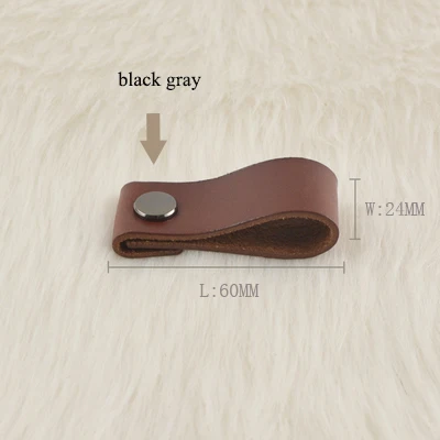 C-1441-black gray Ручки для шкафа, кожаный комод, круглые ручки для ящиков, дверная ручка, коричневая бронза/золото/серебро, кухонная ручка - Цвет: C-1441-black gray
