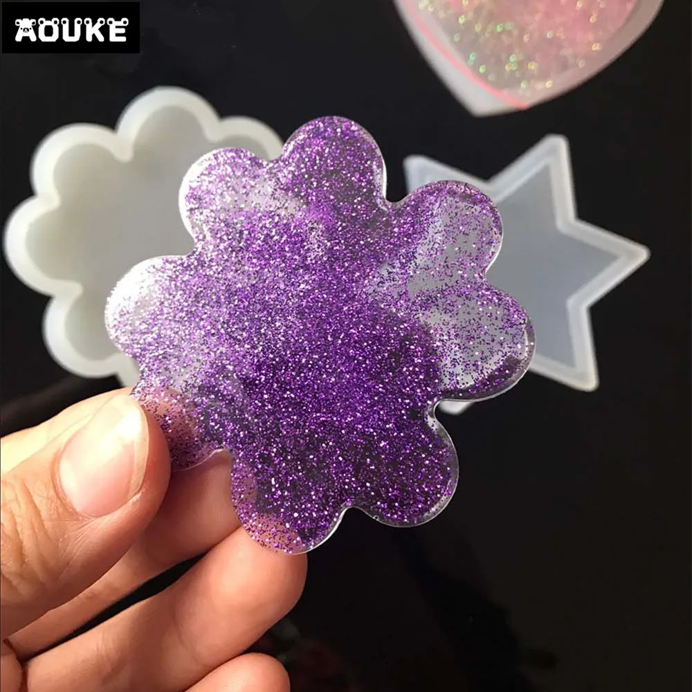 Эпоксидная смола для украшений в виде сердца Сакуры и звезд |