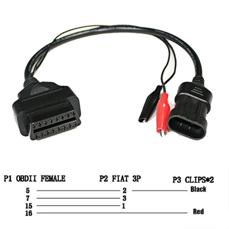 3 Pin к 16 OBD2 Диагностический адаптер Кабельный разъем для Fiat Alfa Romeo Lancia| |