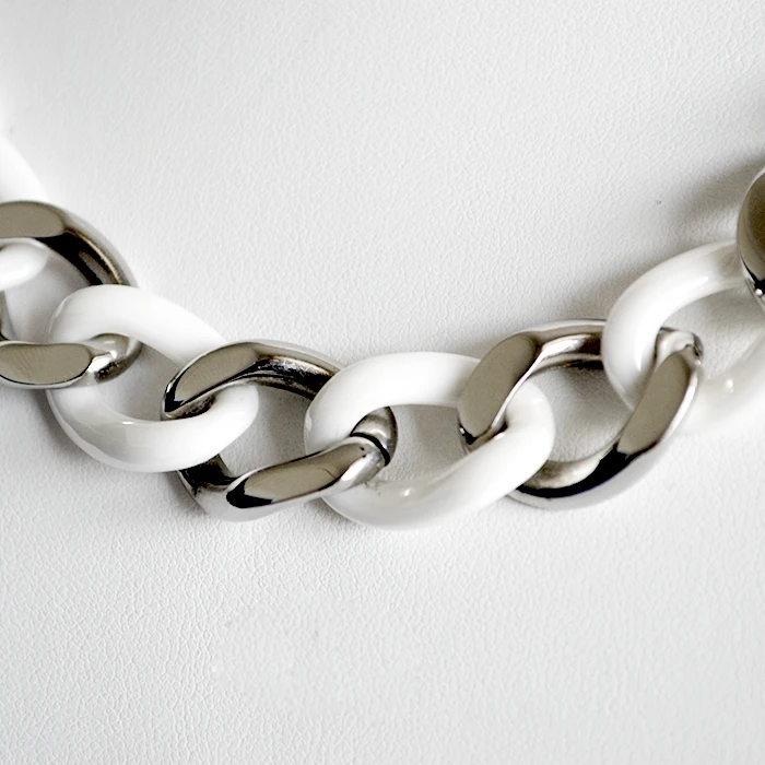 

New Fashion Women Statement Punk OL Necklace 316L Steel Ceramic Collar Fashion Jewelry Accessories Party Dress Necklace CE001N