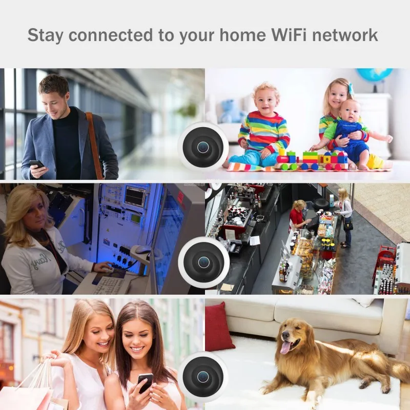 360 умный панорамный WI-FI HD IP Камера с улиткой перспективы 2 Way аудио домофон с изображения в реальном времени видео наблюдения с помощью бесплатного приложения