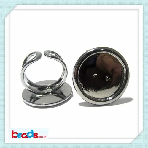 Beadsnice ID920 круглое регулируемое кольцо идеально подходит для заготовка из кабошона кольца серебро по заводской цене