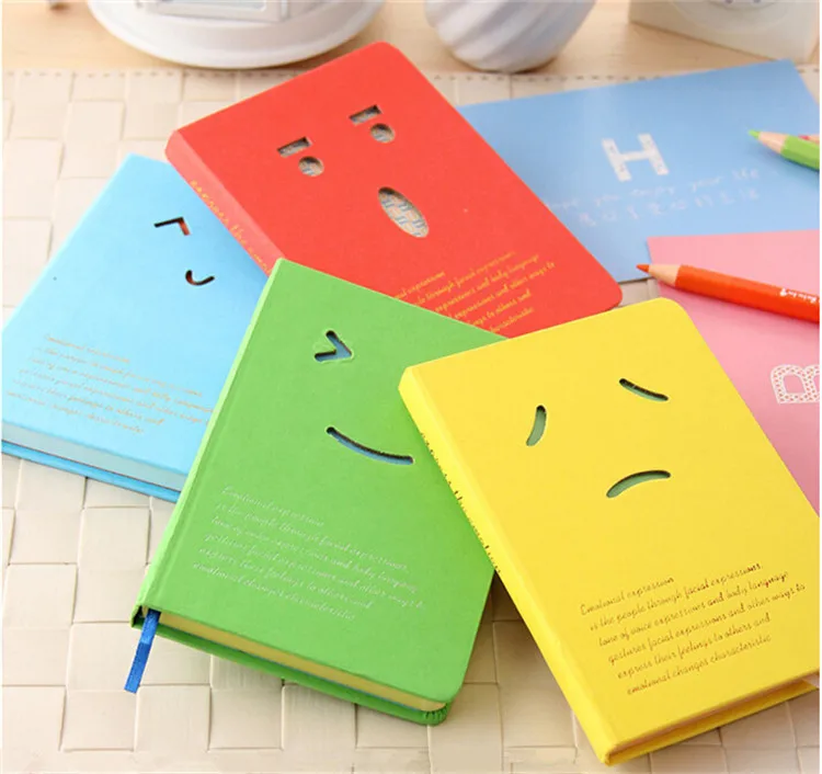 120 шт креативная улыбка тетрадь в твердой обложке записная книжка блокнот дневник стационарный оптом-Рождественский подарок новинки