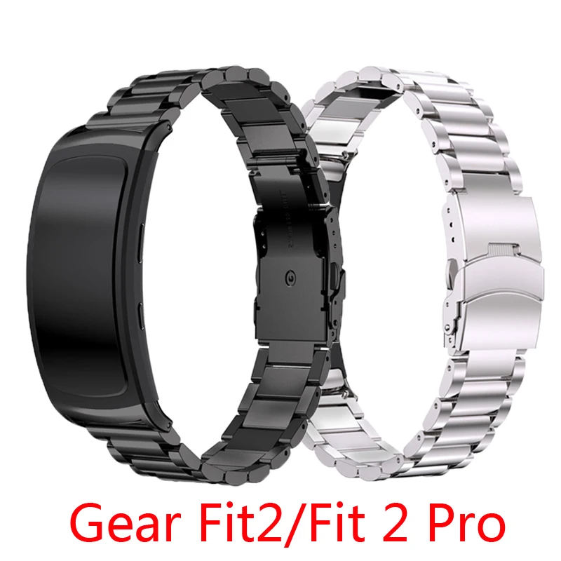 Роскошный ремешок для Samsung Gear Fit2 Pro металлический браслет из нержавеющей стали