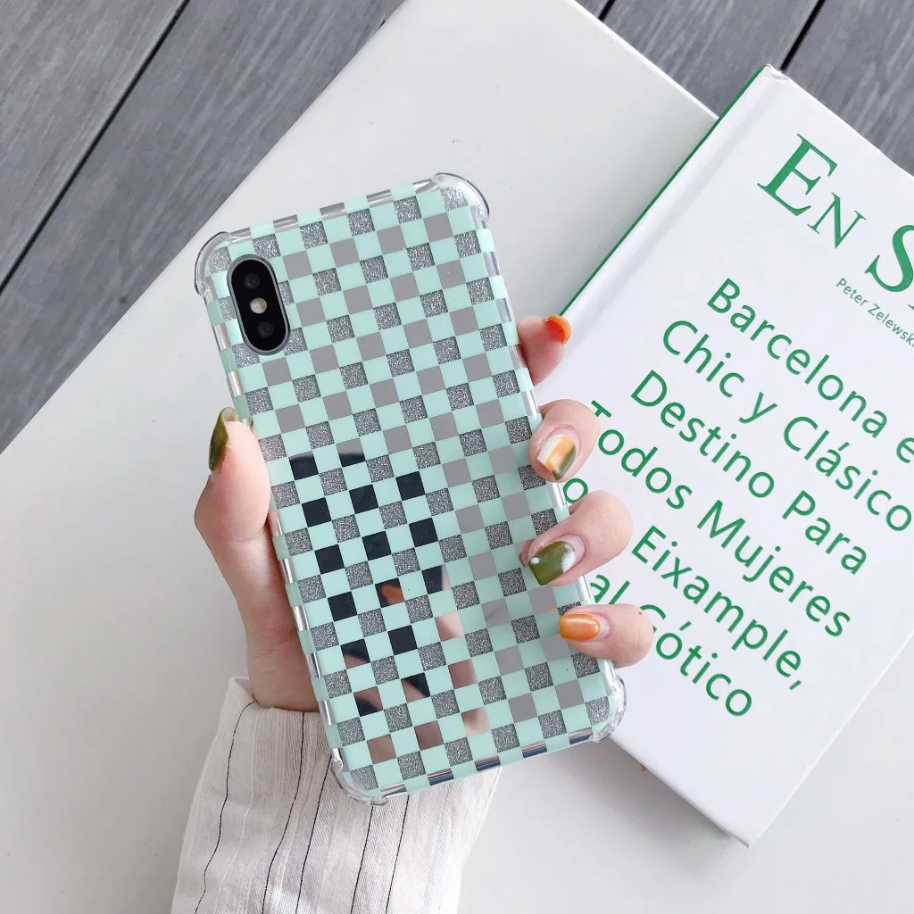 Gliter чехол из закаленного стекла для iphone X XS Max XR телефона квадратный Роскошный iPhone