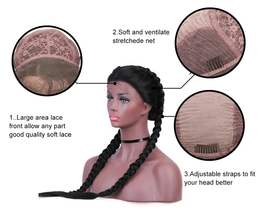 StrongBeauty две французские косы прически Кружева передние парики для женщин синтетический парик шнурка длинные черные с волосами младенца