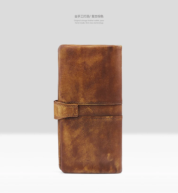 2017 Новый модный мужской кошелек сумочка из натуральной кожи Длинный клатч сумка