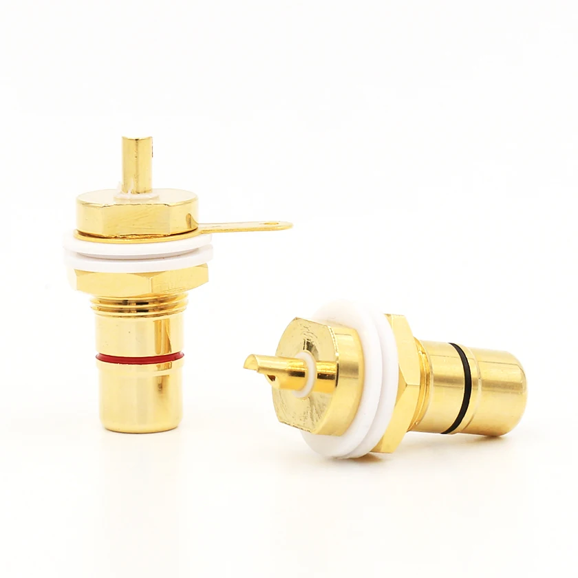 8pcs RCA Female Connector Gold Plated Socket Solder Panel Mount Chassis Speaker Plug Amplifier Terminal | Электроника