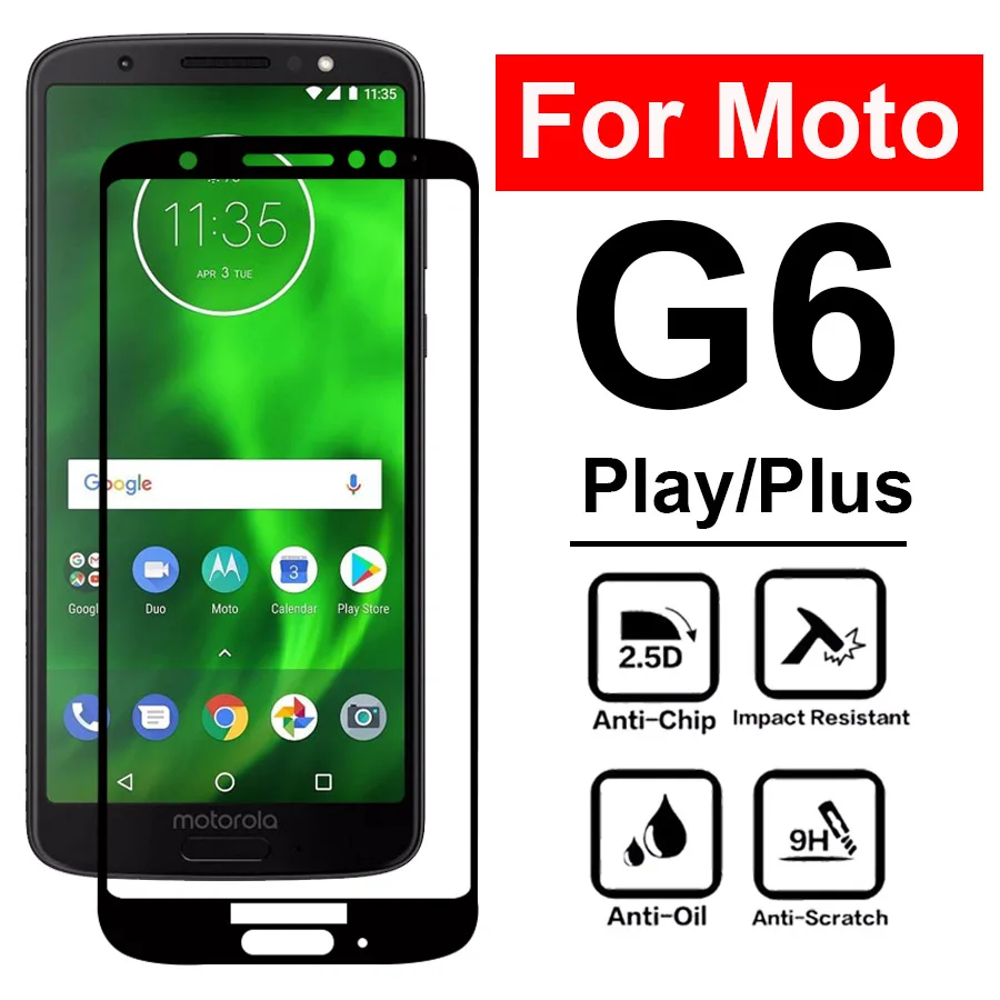 Защитное стекло закаленное для motorola moto g6 plus play g 6 g6plus g6play 9h|Защитные стёкла и