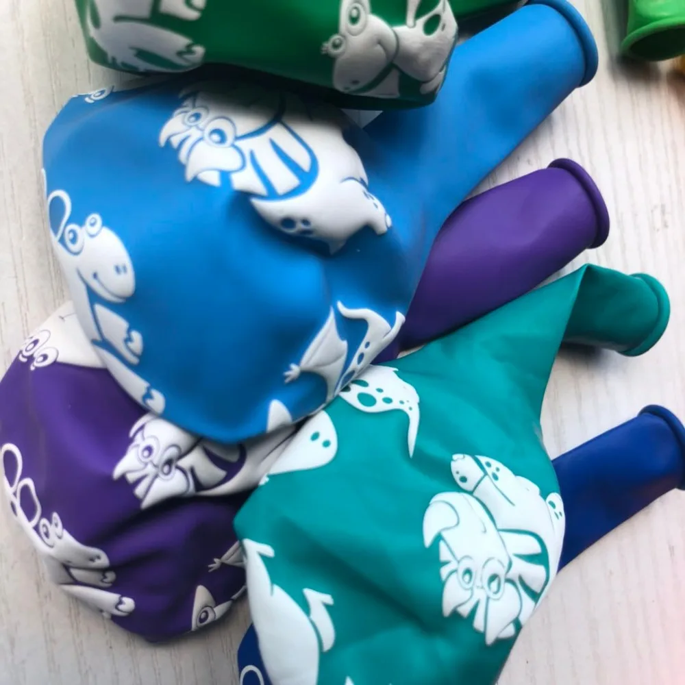 Латексные воздушные шары в виде динозавра утолщенные с животными 12 дюймов для