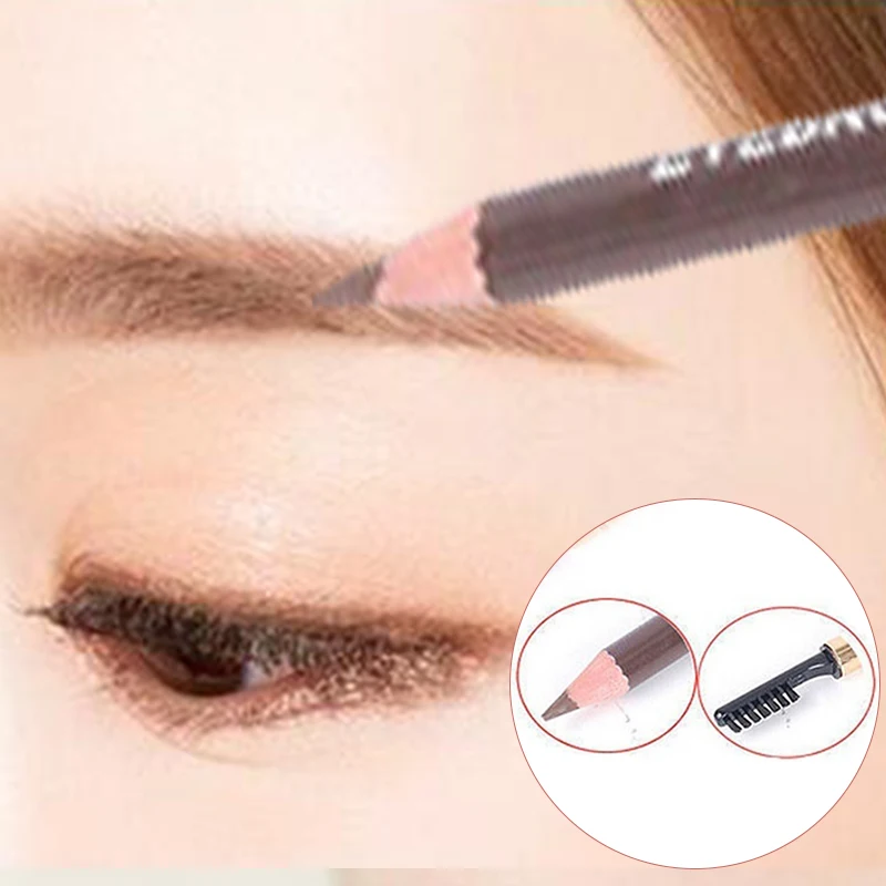 

Perfect Waterproof Longlasting Eyeliner Eyebrow Eye Brow Pencil & Brush Makeup