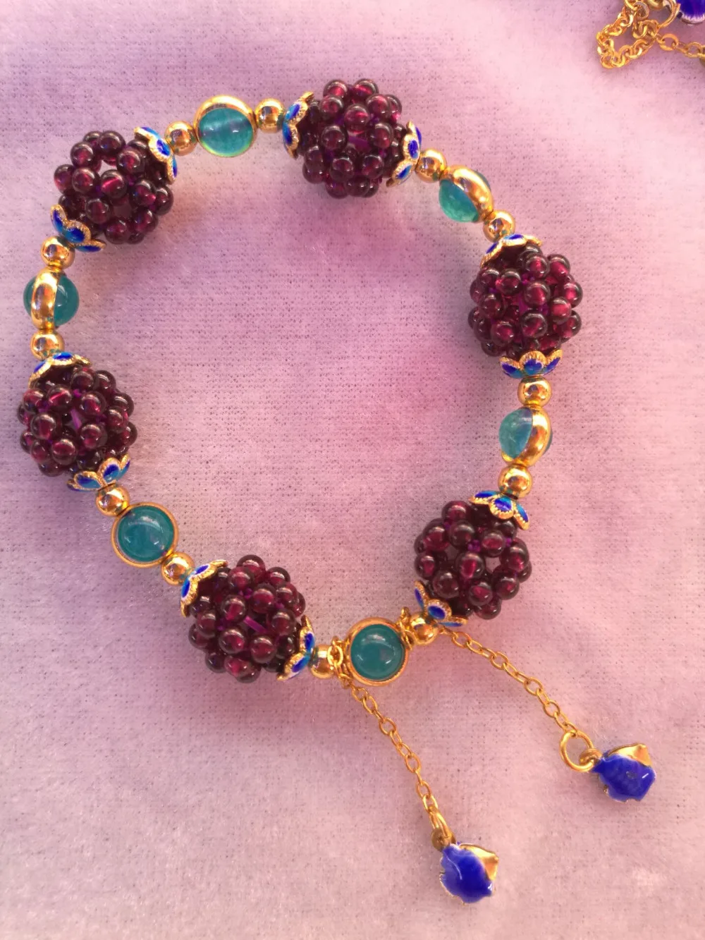 Бесплатная доставка красивые эластичные браслеты из камни с круглыми звеньями