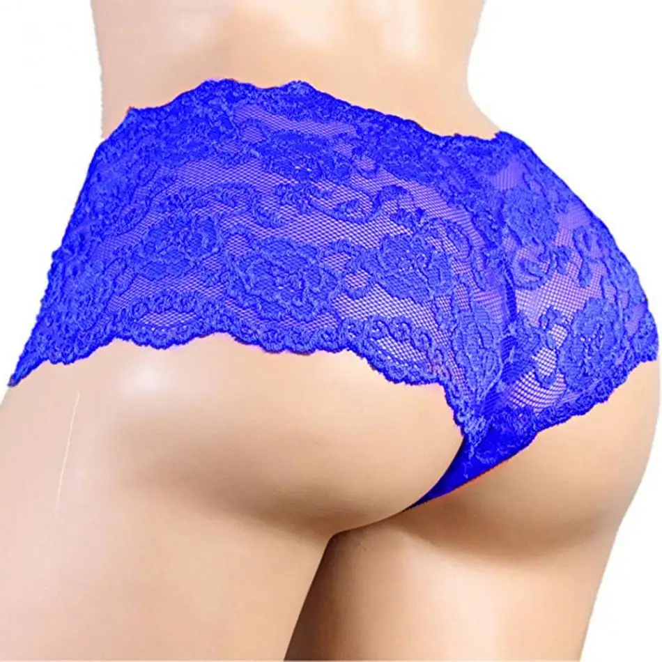 Men Boys Sexy Floral Lace Underwear Polyester Breathable Shorts Briefs Underpants Erotic Gay Mens Lingerie UnderPants