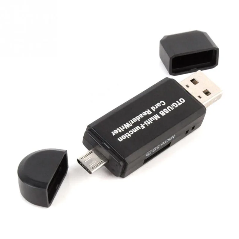 

Новый 2 в 1 USB OTG кардридер флэш-накопитель высокоскоростной USB2.0 Универсальный OTG TF/SD-карта для телефона Android компьютера