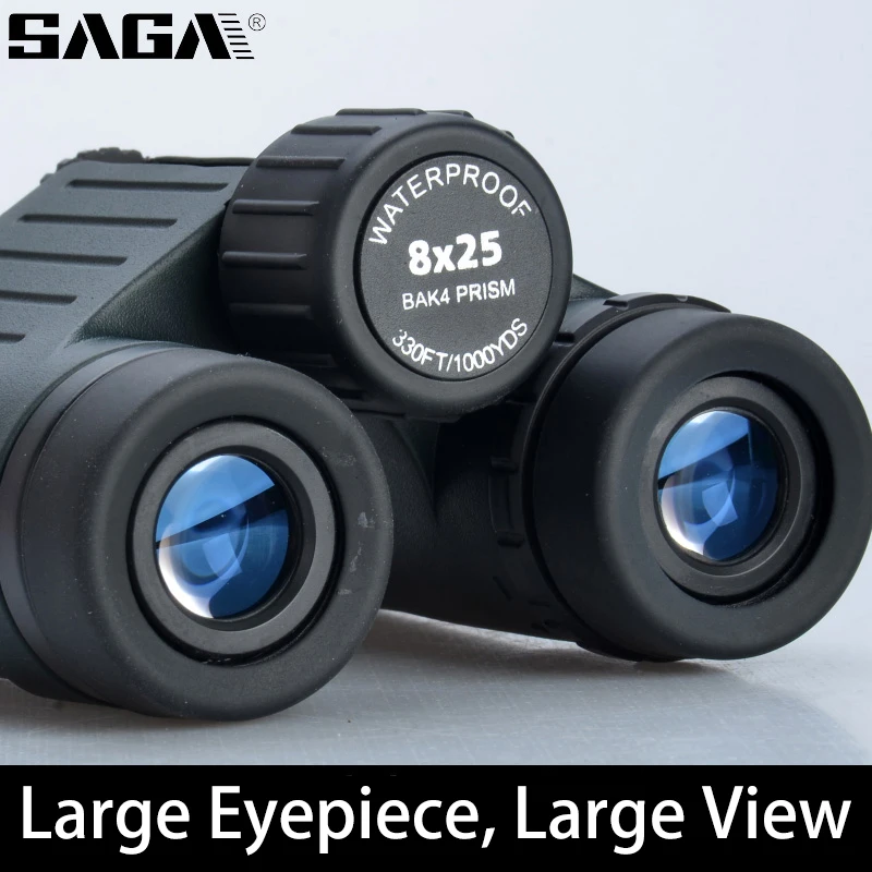 HD 8x25 портативный мощный бинокль с BAK4 призменный телескоп высокого качества