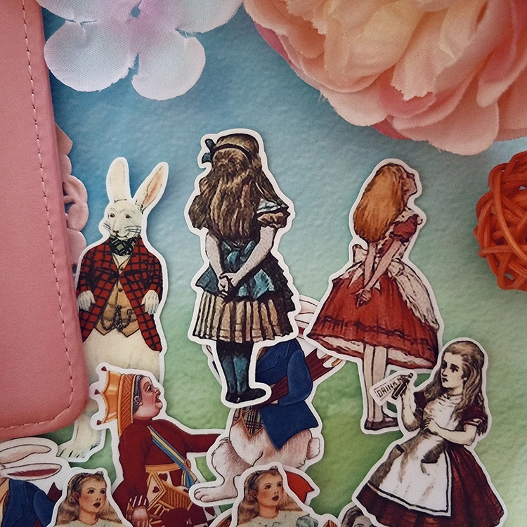 Милые наклейки Alice Girl для детей DIY Скрапбукинг альбом журнал поделки декоративная винтажная упаковка наклеек DIY Фотоальбомы