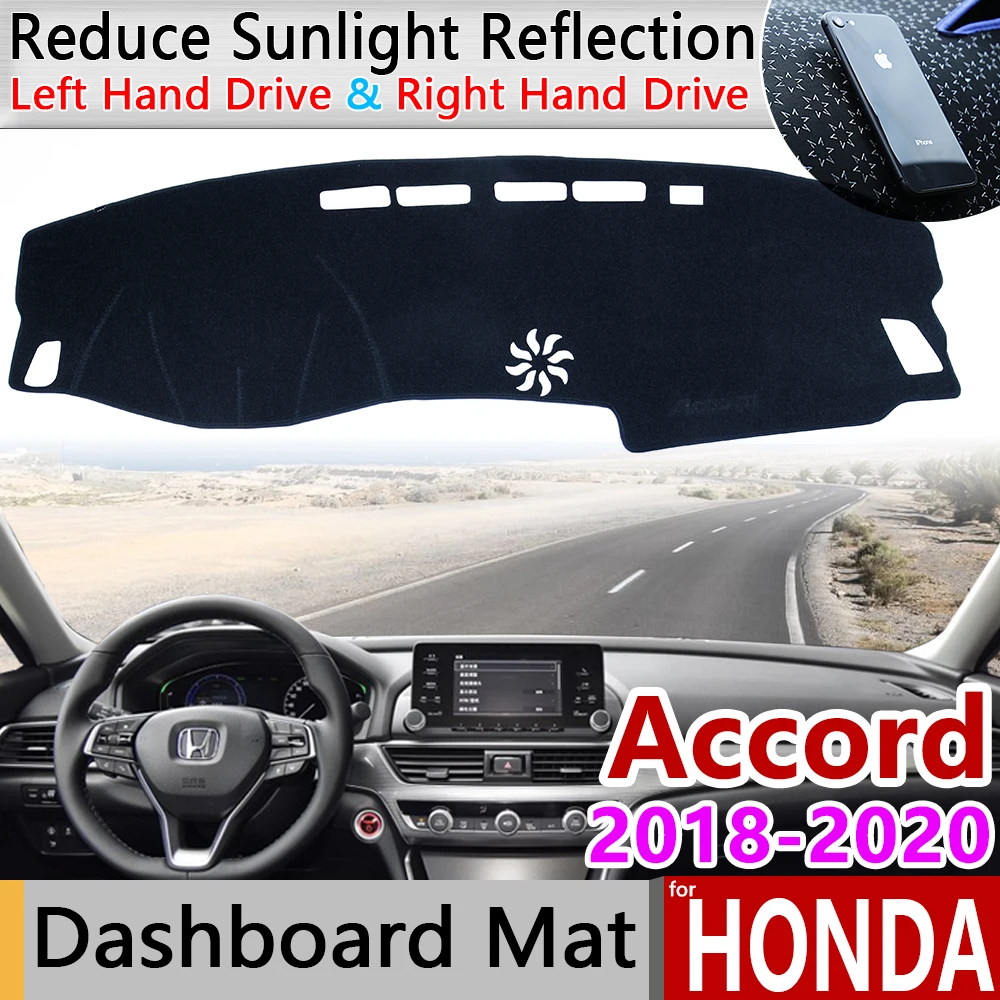 Для Honda Accord 2018 2019 2020 Противоскользящий анти УФ коврик на приборную панель Зонт