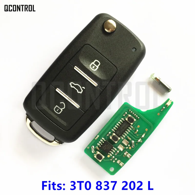 Дистанционный ключ QCONTROL 3BT для SKODA Auto Citigo/Fabia/Octavia/Rapid/Roomster/Superb/Yeti с чипом ID48 3T0837202L|key
