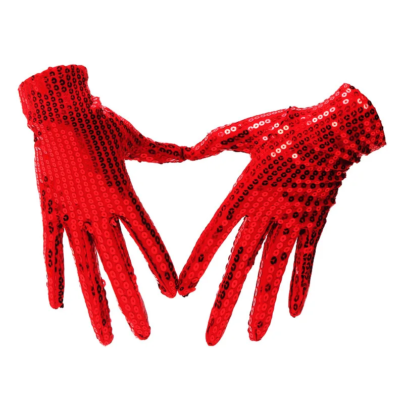 red gloves Шляпа с блестками для мальчиков, девочек, мужчин и женщин, перчатки с галстуком-бабочкой для костюмированной вечеринки, кепки для дня рождения, джазовые шляпы, галстуки для танцевального шоу, выступления, карнавала - Цвет: red gloves