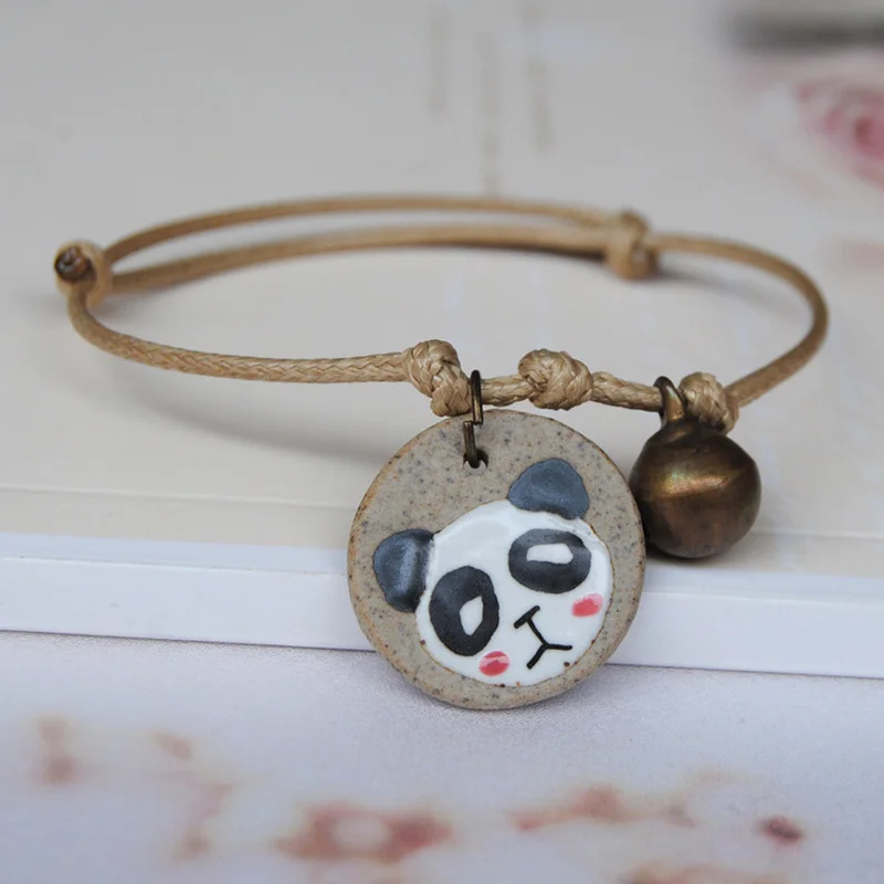 Оригинальные винтажные керамические бусины в форме животных браслет для девочки