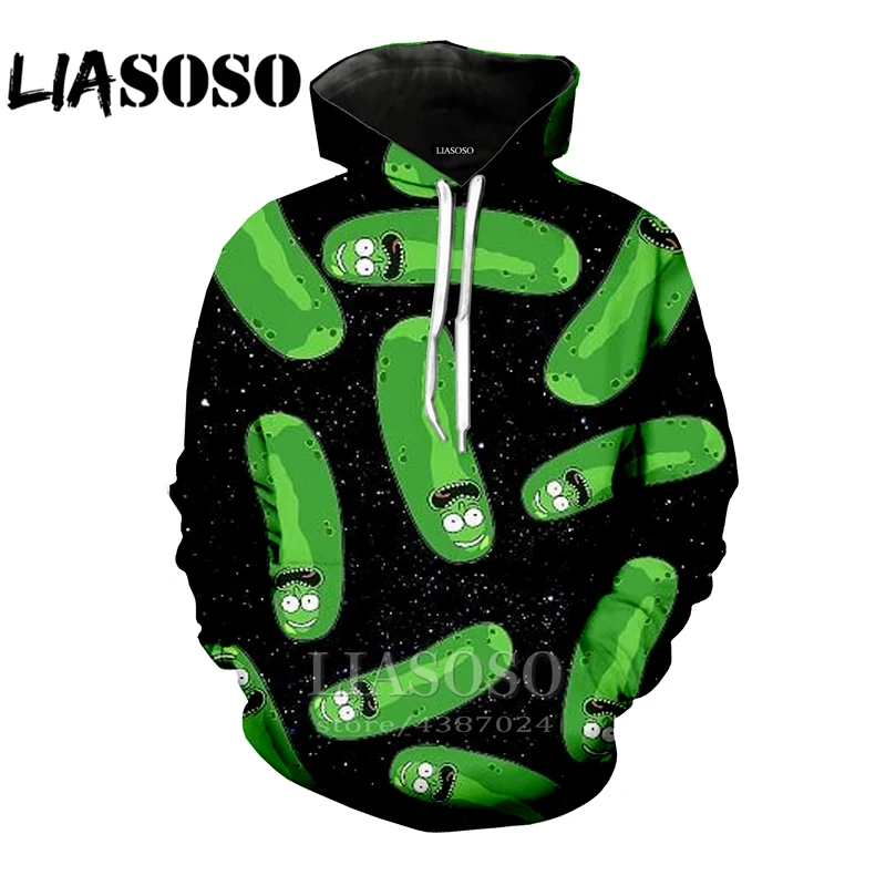 5 LIASOSO, модные толстовки с капюшоном, пальто с животными, аниме, Толстовка Harajuku, 3D принт, для мужчин, мариновка, wo, для мужчин, забавный Рик Морти, толстовки E243 - Цвет: 5